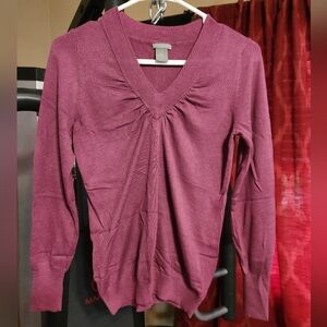 V-Neck Maroon Sweater